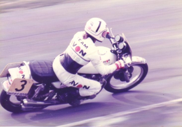 Jim Budd, Team Avon, co-rider Neil Chivas in 1977 Castrol Six-Hour